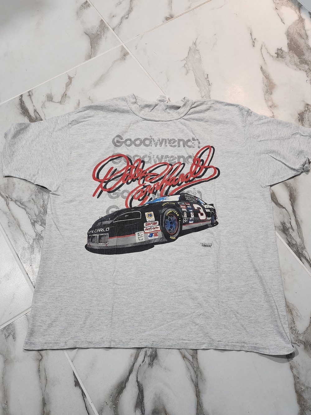 1995 Dale Earnhardt Grey Graphic Racing T-Shirt